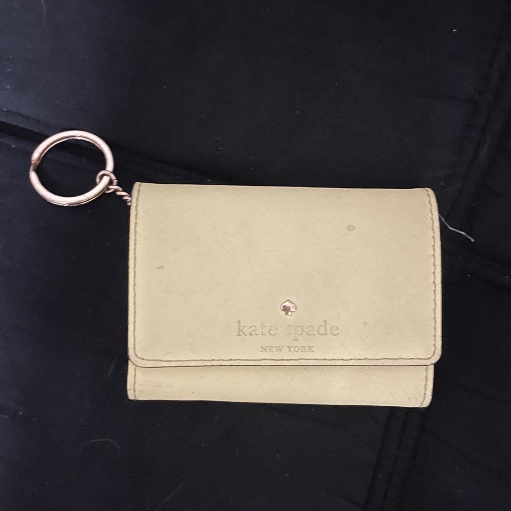 Pale yellow Kate spade mini wallet
